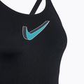 Жіночий злитий купальник Nike Hydrastrong 3D Swoosh Fastback чорний 3
