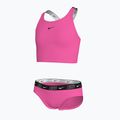 Дитячий роздільний купальник Nike Logo Tape Crossback Midkini гіперрожевий 3