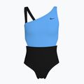 Асиметричний дитячий купальник монокіні Nike Color Block чорний