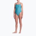 Купальник суцільний жіночий Nike Ocean Bound Ripple Texture Square Neck bleached turquoise 2