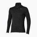 Лонгслів для бігу чоловічий Mizuno Tech Thermal Charge Breath Thermo Half Zip Long Sleeve Tee black