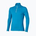 Лонгслів для бігу чоловічий Mizuno Tech Thermal Charge Breath Thermo Half Zip Long Sleeve Tee blue jewel