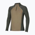 Лонгслів для бігу чоловічий Mizuno Active Dryaeroflow Hybrid Long Sleeve Top Forest Night