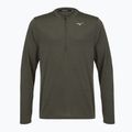 Кофта для бігу чоловіча Mizuno Core Impulse Half Zip Long Sleeve Tee forest night