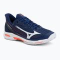 Кросівки тенісні чоловічі Mizuno Wave Exceed Tour 7 CC beacon blue/white/lava orange