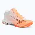Кросівки волейбольні Mizuno Wave Lightning Elite Mid Flamingo Coral/Lava Orange/White