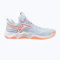 Кросівки волейбольні жіночі Mizuno Wave Momentum Elite blue finch/white/lava orange