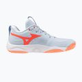 Кросівки волейбольні жіночі Mizuno Wave Momentum Elite blue finch/white/lava orange 2