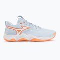 Кросівки волейбольні жіночі Mizuno Wave Momentum Elite blue finch/white/lava orange 2