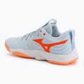 Кросівки волейбольні жіночі Mizuno Wave Momentum Elite blue finch/white/lava orange 3