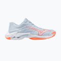 Кросівки волейбольні жіночі Mizuno Wave Lightning Elite blue finch/white/lava orange