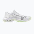 Кросівки волейбольні жіночі Mizuno Wave Lightning Elite white/balsam green/ambrosia