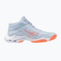 Кросівки волейбольні жіночі Mizuno Wave Lightning Elite Mid blue finch/whitelava orange 2