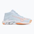 Кросівки волейбольні жіночі Mizuno Wave Lightning Elite Mid blue finch/whitelava orange 2