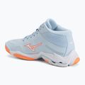 Кросівки волейбольні жіночі Mizuno Wave Lightning Elite Mid blue finch/whitelava orange 3