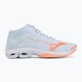 Кросівки волейбольні жіночі Mizuno Wave Lightning Pro Mid blue finch/lava orange/flamingo coral 2