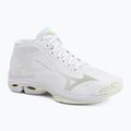 Кросівки волейбольні жіночі Mizuno Wave Lightning Pro Mid white/aqua gray/ambrosia