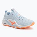 Кросівки гандбольні жіночі Mizuno Wave Stealth Neo 2.1 blue finch/lava orange/white