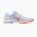 Кросівки волейбольні жіночі Mizuno Wave Lightning Pro blue finch/lava orange/flamingo coral 2