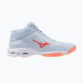 Кросівки волейбольні жіночі Mizuno Wave Lightning Pro Mid blue finch/lava orange/flamingo coral 2