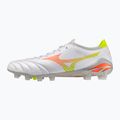 Кросівки футбольні Mizuno Morelia Neo V β Pro FG white/lava orange/evening primrose