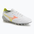Кросівки футбольні Mizuno Morelia Neo V β Pro AG white/lava orange/evening primrose