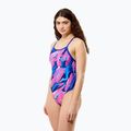 Купальник суцільний жіночий Speedo FL Printed Turnback brushy glitch/hope 3