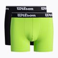 Боксери чоловічі Wilson 2 pack чорні/зелені W875V-270M