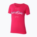 Футболка термічна жіноча Brubeck Outdoor Merino Wool Pro малиновий/гори 1 3