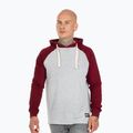 Кофта чоловіча Pitbull West Coast Hooded Small Logo grey/burgundy