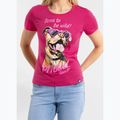 Футболка жіноча Pitbull Synglasses Dog raspberry gold 4
