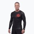 Чоловіча рашгард з довгим рукавом Pitbull Ray Rashguard fluo/red