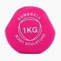 Гантеля гумова Body Sculpture BW 513 z PVC 1 kg pink 4