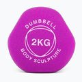 Гантеля гумова Body Sculpture BW 513 z PVC 2 kg purple 4