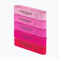 Набір стрічок для тренування FORCEBAND Mini Band 5 szt. + E-BOOK pink 2
