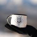 Кружка туристична Alpinus Enamelled White Lynx 4