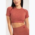 Жіноча тренувальна футболка Gym Glamour безшовна Rashguard вишня 3