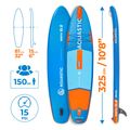 Набір дошка SUP надувна AQUASTIC Perth 10'8" all-round blue 24