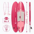 Набір дошка SUP надувна AQUASTIC Compact 9'6" pink 20