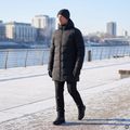 Чоловіче утеплене пальто Ravin ECO чорне 6