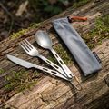 Столові прилади туристичні KADVA titanium ultralight gray 6