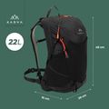 Туристичний рюкзак KADVA Aventura 22 л чорний 22