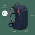 Рюкзак туристичний KADVA Aventura 22 л stalowy блакитний 27