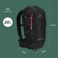 Туристичний рюкзак KADVA Escapada 20 л чорний 18