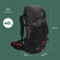 Трекінговий рюкзак KADVA Vagabundo 40 л чорний 25
