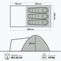 Туристичний намет на 3 особи KADVA Kavio 3 зелений 23