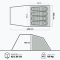 Намет кемпінговий 4-місний KADVA Kavio 4.1 зелений 18