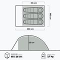 3-місний кемпінговий намет KADVA Expedit 3 pro зелений 22
