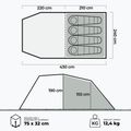 Надувна кемпінгова палатка на 4 особи KADVA AIRcamp 4.4 зелена 23