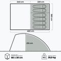 Намет кемпінговий 6-місний KADVA AIRcamp 6.24 зелений 24